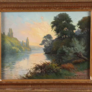 Ernest Reculon-Dupont, paysage lacustre (fin XIXe)