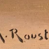 16#2 A. Roust, paysage lacustre. Huile sur toile début XXe