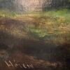 Huile sur toile fin XIXe, paysage lacustre
