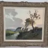 Georges Grégoire Lavaux, "Soir de septembre à la forge". Huile sur toile, 1942