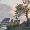 Georges Grégoire Lavaux, "Soir de septembre à la forge". Huile sur toile, 1942