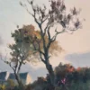 Georges Grégoire Lavaux, "Soir de septembre à la forge". Huile sur toile, 1942