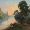 Ernest Reculon-Dupont, paysage lacustre (fin XIXe)