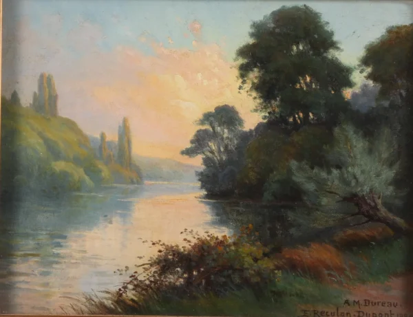 Ernest Reculon-Dupont, paysage lacustre (fin XIXe)